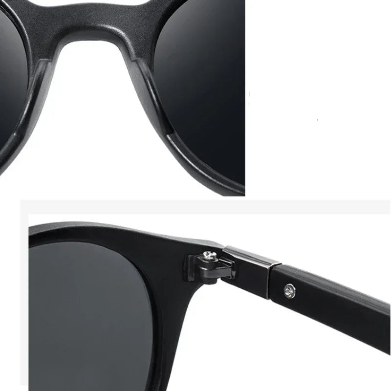 Gafas de Sol Redondas Polarizadas Unisex – Vintage Plásticas UV400 Antirreflejo para Conducir