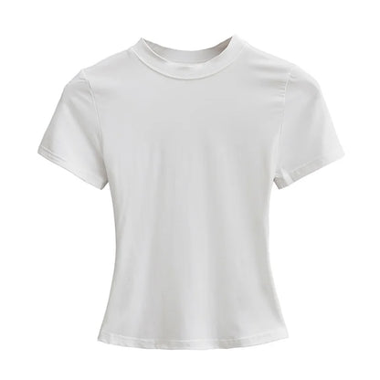 Camiseta Mujer Casual 2024 | T-shirt Slim Fit Manga Corta Sexy Básica Estilo Y2K