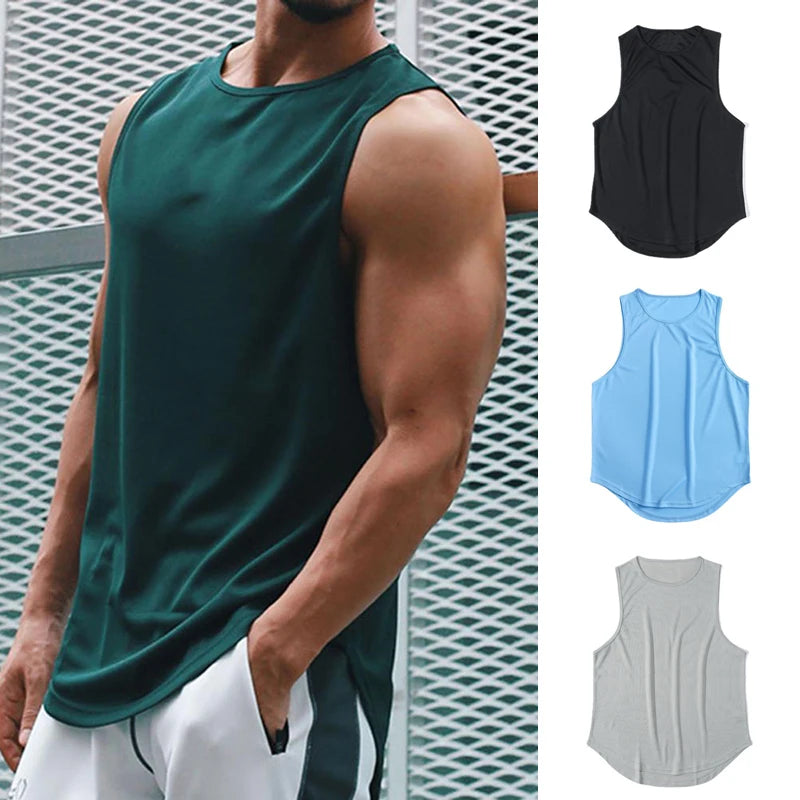 Tank Top Deportivo de Hombre – Camiseta sin Mangas de Gym, Fitness y Baloncesto, Transpirable y Secado Rápido