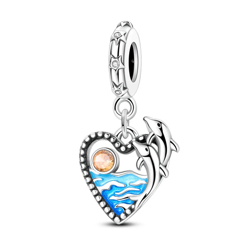 Charm de Plata S925 Hamster, Terrier y Princesa – Abalorios Brillantes para Pulseras Originales 3mm