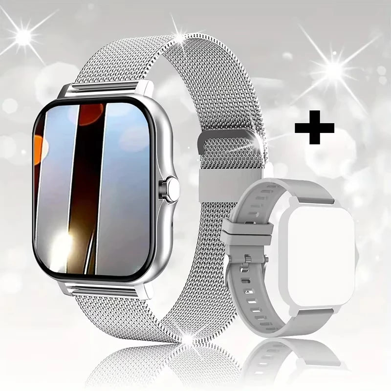 LAXASFIT Smartwatch 2025 – Reloj inteligente con llamadas Bluetooth, pantalla táctil completa y monitor de salud