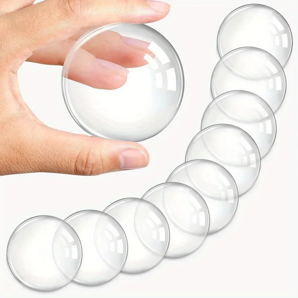 Tope de Puerta de Goma Transparente – Protector de Pared y Manilla, Almohadilla Antigolpes