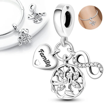 Charm Árbol de la Vida en Plata 925 – Abalorio Familia y Amigos para Pulseras Originales Mujer