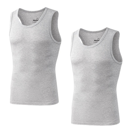 Pack 2 Camisetas de Tirantes para Hombre – Tank Top Gym sin Mangas de Fibra de Bambú, Compresivo y Alta Calidad