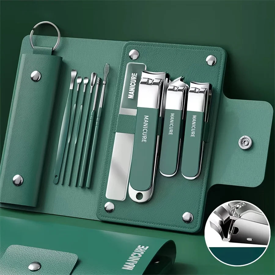 Set de Manicure y Pedicure Portátil 6-18 Piezas Ouriner | Kit de Cuidado Personal con Tijeras de Cejas y Cortauñas