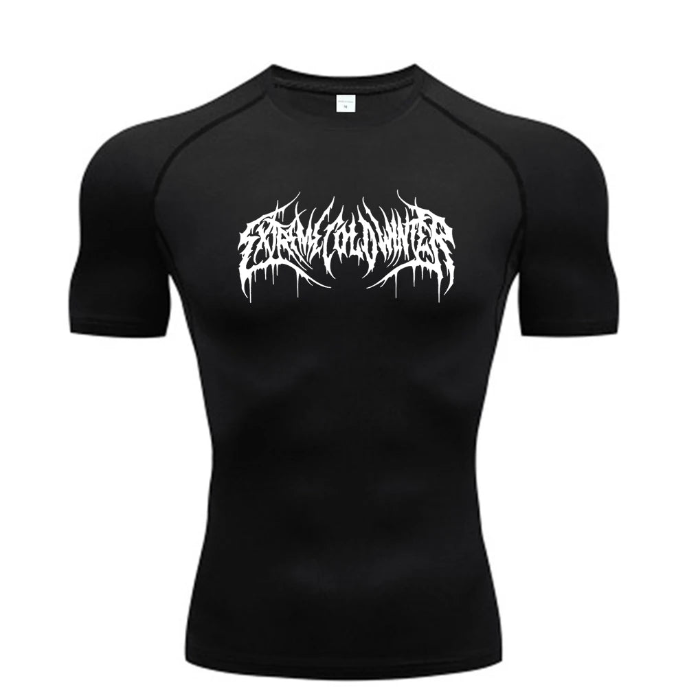 Camiseta Compresiva de Manga Corta para Hombre – Fitness, Gym, Running y Bodybuilding, Secado Rápido, Workout T-Shirt S-3XL