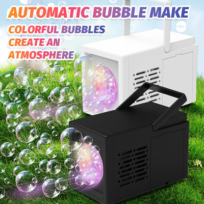 Máquina de Burbujas Eléctrica Portátil 10 Agujeros – Juguete Automático Exterior para Niños (Sin Batería ni Agua de Burbujas)