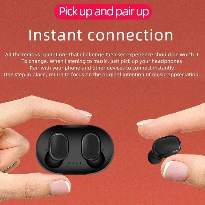 Auriculares inalámbricos A6S TWS – Bluetooth estéreo con micrófono, deportivos y compatibles con Xiaomi, Huawei, iPhone
