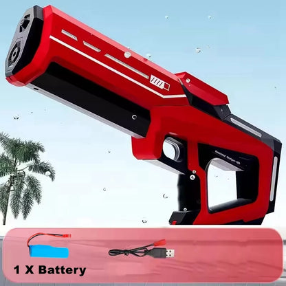 Pistola de Agua Eléctrica Potente – Juguete Automático para Niños y Adultos | Diversión de Verano Playa y Piscina