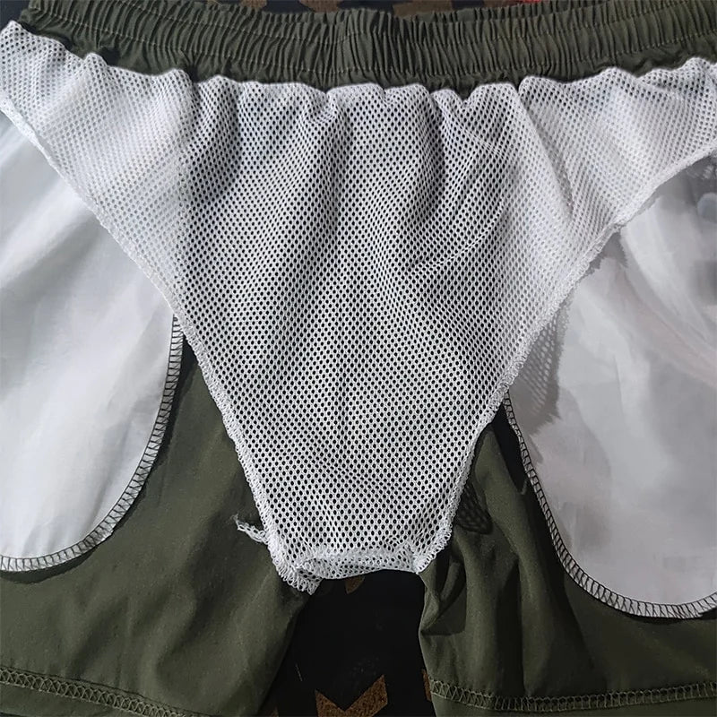 Bañador Hombre con Bolsillos Cremallera | Shorts Playa Secado Rápido con Malla – Swimwear Verano