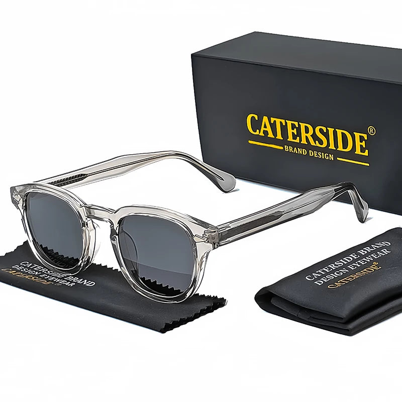 Gafas de Sol Retro Redondas CATERSIDE Unisex | Estilo Punk UV400 de Lujo