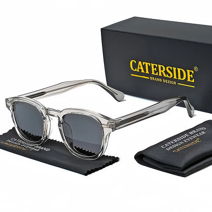Gafas de Sol Retro Redondas CATERSIDE Unisex | Estilo Punk UV400 de Lujo