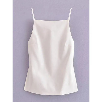 Top Mujer Sexy 2025 | Crop Top Sin Espalda con Tirantes Elegante Fiesta Verano
