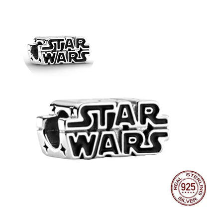 Charm Star Wars Mandalorian en Plata 925 – Abalorio Yoda y Casco Mandalorian para Pulsera Original Mujer