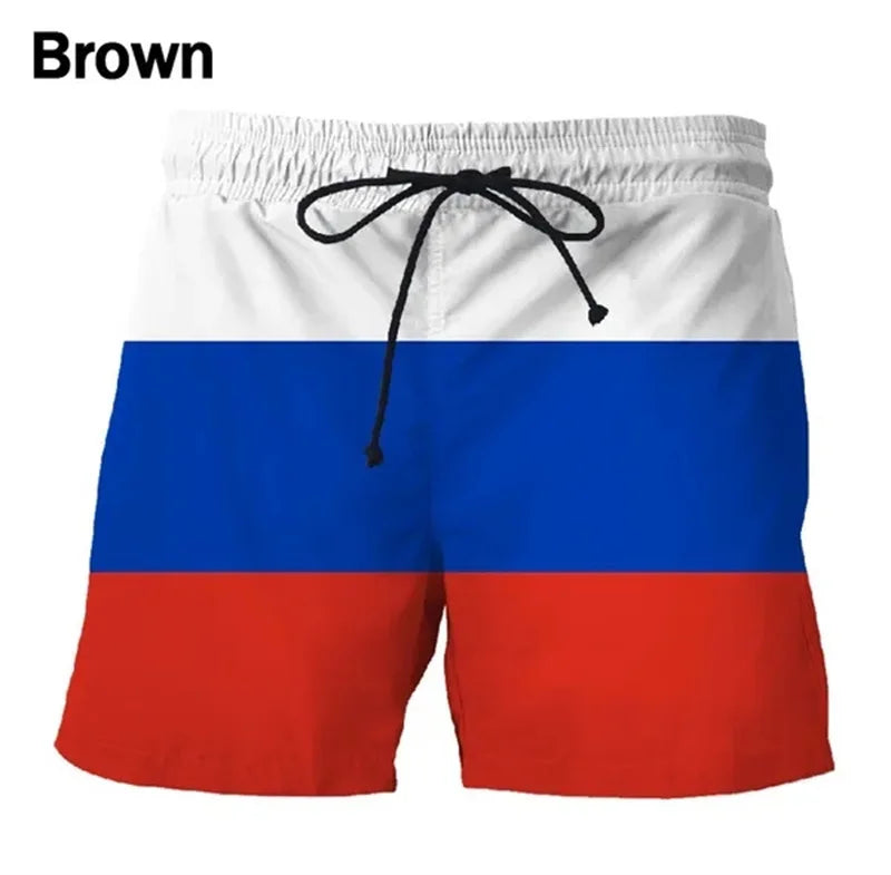Shorts de Playa para Hombre 2025 con Estampado de Banderas Alemania, USA y UK – Bañador 3D Verano Transpirable y Moderno