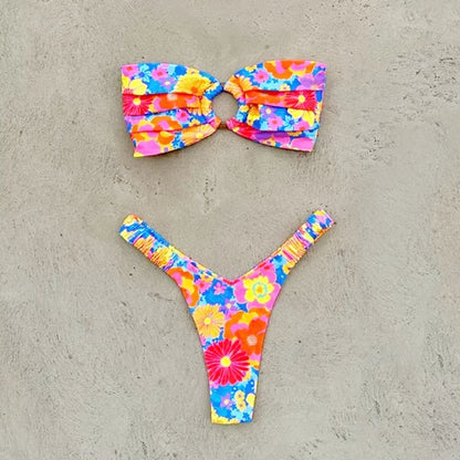 Micro Bikini Push Up Mujer 2025 | Brasileño Tanga Estampado Sexy