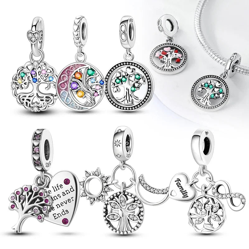 Charm Árbol de la Vida en Plata 925 – Abalorio Familia y Amigos para Pulseras Originales Mujer