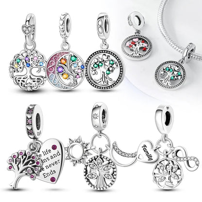 Charm Árbol de la Vida en Plata 925 – Abalorio Familia y Amigos para Pulseras Originales Mujer