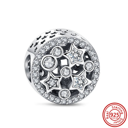 Charm universo plata 925 – Luna, sol, planeta, cohete y pluma de ángel para pulseras tipo Pandora, joyería DIY celestial