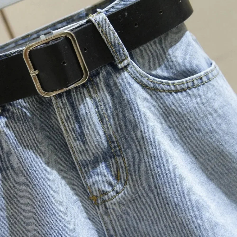 Shorts Vaqueros Mujer Verano | Denim Oversize Cintura Alta Pierna Ancha Streetwear