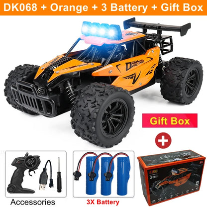 Coche RC Drift 1:16 Todoterreno – Control Remoto 2.4G Alta Velocidad con Luces LED Juguete para Niños