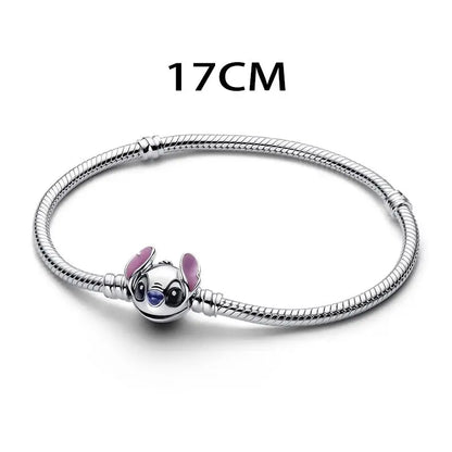 Collar, Aretes y Charm Disney Stitch | Compatible Pandora Pulsera Mujer DIY