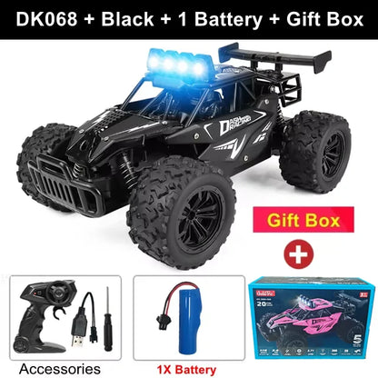 Coche RC Drift 1:16 Todoterreno – Control Remoto 2.4G Alta Velocidad con Luces LED Juguete para Niños