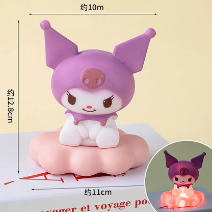 Lámpara de Noche Kawaii Sanrio – Kuromi, Cinnamoroll, Pochacco | Luz de Mesa Decorativa Enamel Cloud