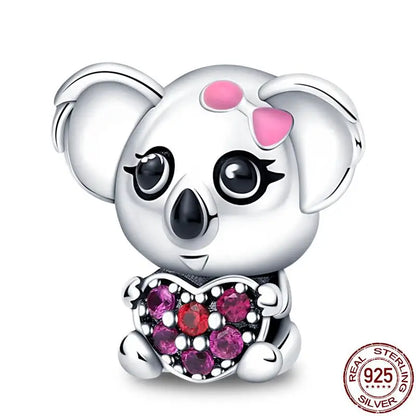 Charm animal mascota en plata 925 – Abalorio elegante para pulsera o collar tipo Pandora, joyería personalizada mujer
