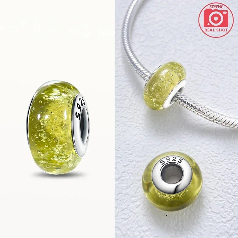 Cuenta Murano en Plata 925 | Beads de Vidrio de Colores para Pulsera Pandora Original
