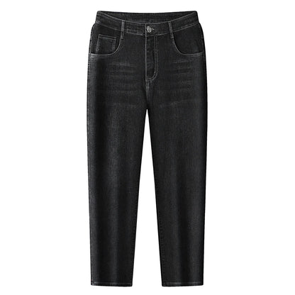 Jeans Oversize Hombre Tallas Grandes | Pantalón Vaquero Negro y Azul Alta Cintura 140kg Casual 2025