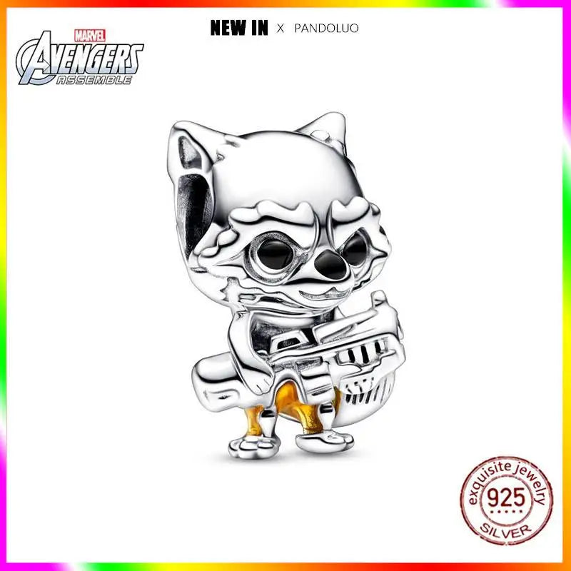 Charm Marvel Disney en Plata 925 – Abalorios Captain America, Wolverine y Deadpool para Pulsera Original Mujer