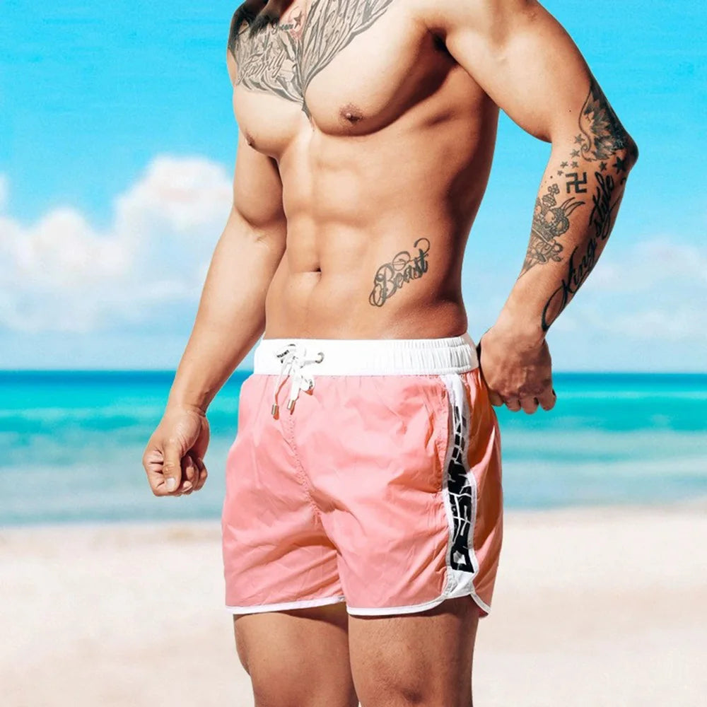 Shorts de Playa para Hombre – Bañador y Pantalón Deportivo de Verano, Fitness, Running y Gym con Combinación de Colores