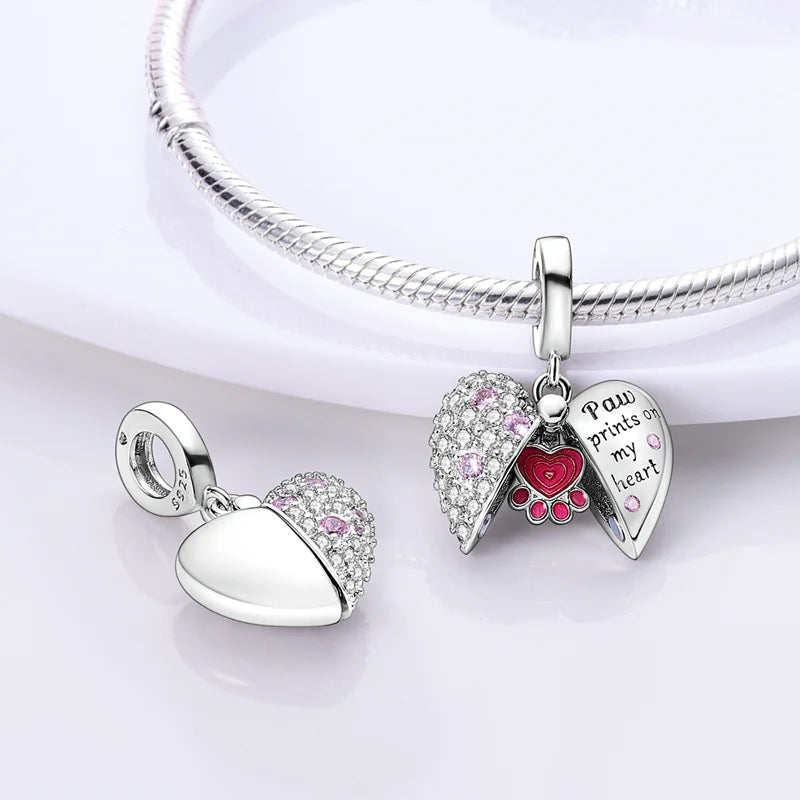 Charm Árbol de la Vida y Garrita en plata 925 – Amor y familia, colgante compatible Pandora pulsera DIY