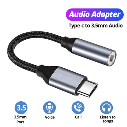Adaptador USB-C a Jack 3.5mm – Cable Convertidor de Audio para Samsung Galaxy S21, S20, Note 20 y Otros Dispositivos Type-C