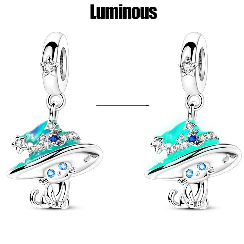 Charm de Plata S925 Hamster, Terrier y Princesa – Abalorios Brillantes para Pulseras Originales 3mm