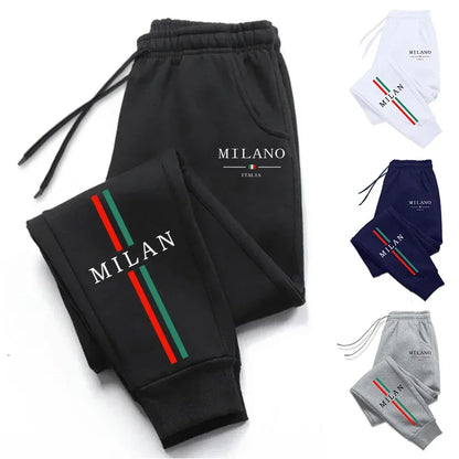Pantalones Jogger Milan City 2025 – Alta Calidad, Hombre, Otoño Invierno, Casual, Deportivo, Running Outdoor