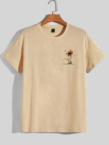 Camiseta Hombre 2025 | “Off Again Adventure” Estilo Verano Casual Oversize