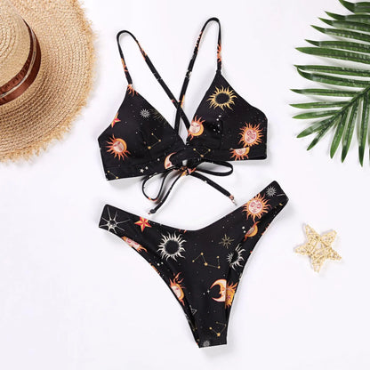 Bikini Mujer Girasol 2025 | Push Up Sexy con Estampado Floral Swimwear