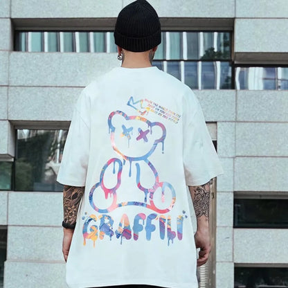 Camiseta Oversize M-8XL – T-shirt Coreana, Manga Corta, Cuello Redondo, Casual Verano, Outfits en Pareja para Hombre