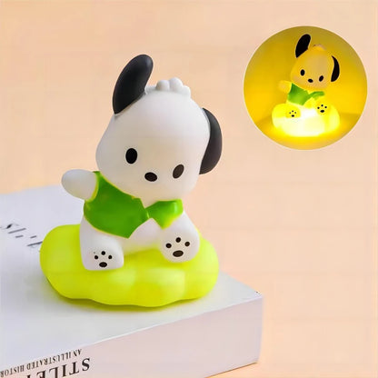 Lámpara de Noche Kawaii Sanrio – Kuromi, Cinnamoroll, Pochacco | Luz de Mesa Decorativa Enamel Cloud