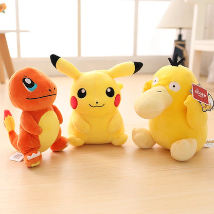 Peluche Pokémon Pikachu, Charizard, Gengar, Squirtle, Espeon, Glaceon y Umbreon | Juguetes Suaves para Niños