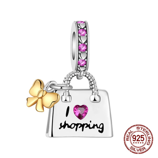 Charm avión y luciérnaga en plata 925 – Amor y viaje, compatible Pandora, pulsera y collar DIY mujer