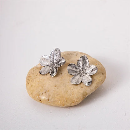 Aretes de Mariposa en Acero Inoxidable – Juego de 2 Pendientes Chapados en Oro 18K, Joyería Resistente al Agua