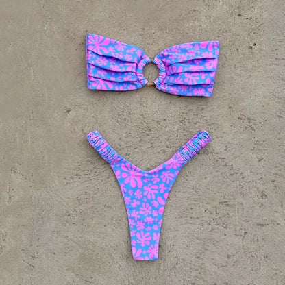 Micro Bikini Push Up Mujer 2025 | Brasileño Tanga Estampado Sexy