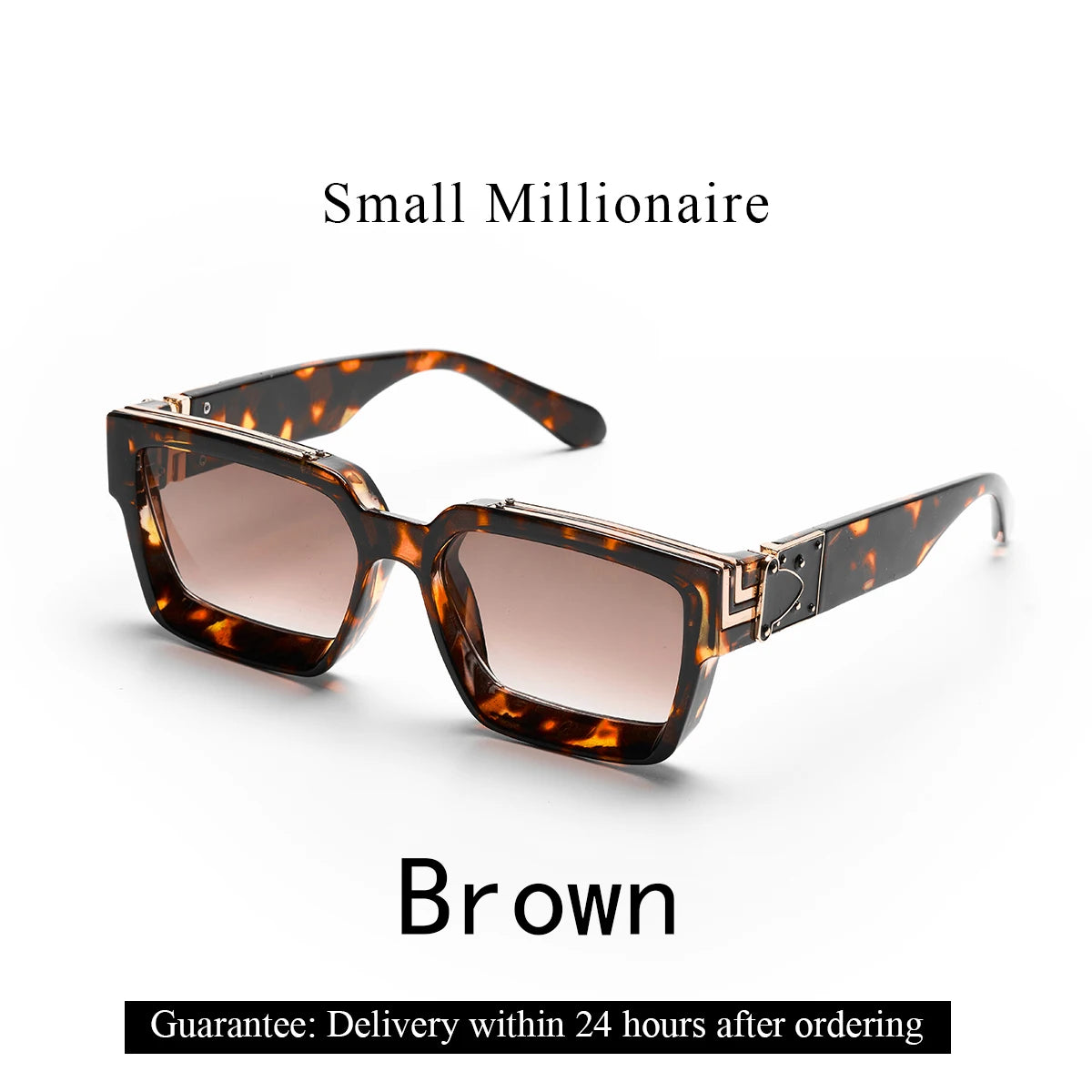 Gafas de Sol Retro Negras Millionaire | Lujo Cuadradas Unisex Hombre & Mujer 2025