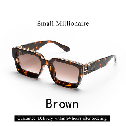 Gafas de Sol Retro Negras Millionaire | Lujo Cuadradas Unisex Hombre & Mujer 2025