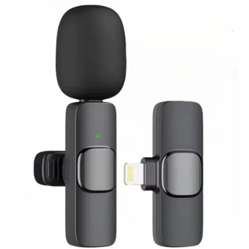 Basix Micrófono Lavalier Inalámbrico 2.4G | Mini Micrófono Portátil para iPhone, Android, Grabación, Streaming y Entrevistas