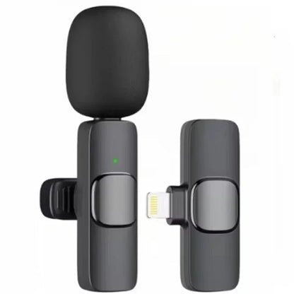 Basix Micrófono Lavalier Inalámbrico 2.4G | Mini Micrófono Portátil para iPhone, Android, Grabación, Streaming y Entrevistas