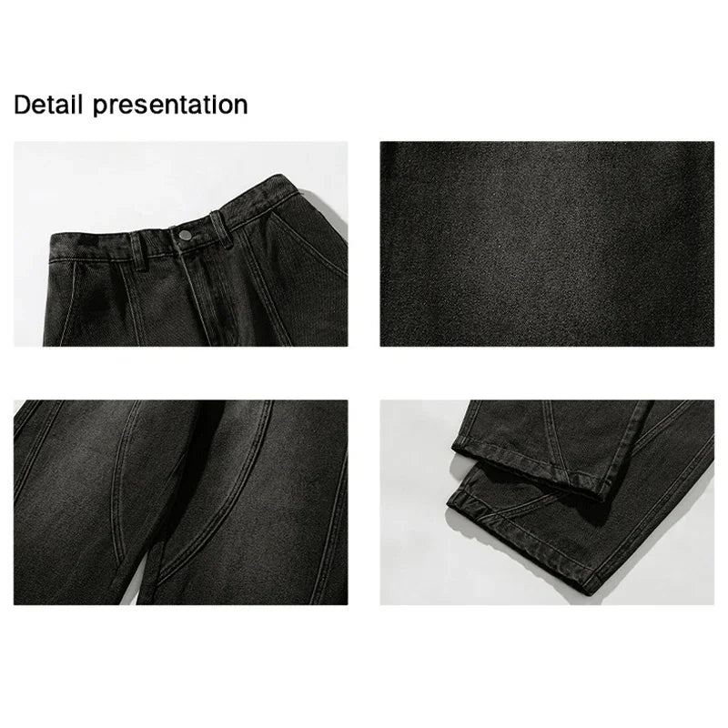 TFETTERS Jeans Baggy Hombre | Pantalones Vaqueros Oversize Vintage Wide Leg Primavera Verano 2025 Streetwear